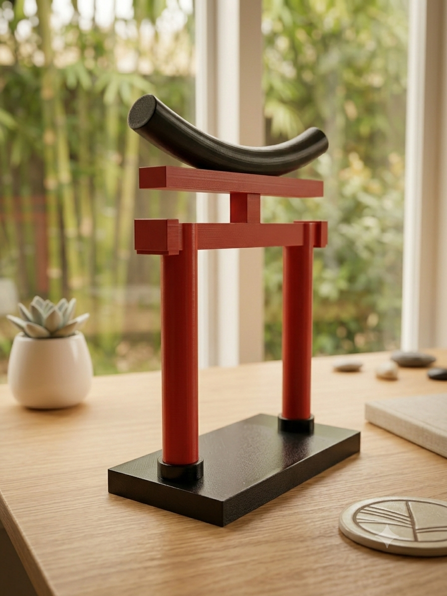 Japanese Torii Gate Headphone Stand | Gaming Desk Decor